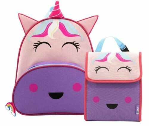 Joy2B Unicorn Kids Backpack & Insulated Lunch Box Set