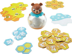 Mattel Games Buzzy Bear Cooperative Kids Game for 2 to 4 Players 3 Years Old & Up with 3 Levels of Play