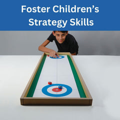 Meridian Point Tabletop Curling Game – Real Wood Indoor Game