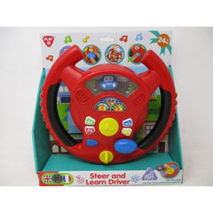 PlayGo Steer and Learn Driver Toy – Bilingual Interactive Wheel