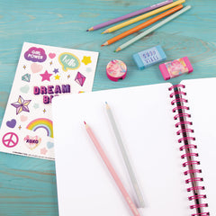 Make It Real 3C4G Tie Dye Pastel Sketchbook Set for Girls