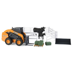 TOMY Big Farm 1:16 Case Hobby Farm Set with Cattle & Skid Steer