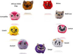 Micro Zoo Mini Plush Blind Box 5-Pack – Collectible Zoo Animals