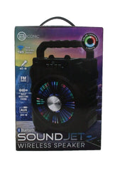 B Iconic Sound Jet Wireless Bluetooth Speaker with Color-Changing Lights
