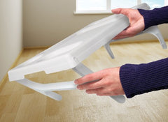 Ideas In Motion Portable Folding Serving Table – Lightweight White Tray