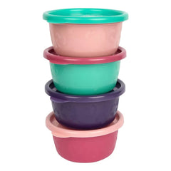 GreenGrown Reusable Toddler Snack Bowls with Lids | Pink 4-Pack