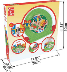 Hape 2-in-1 Wooden Train Track & Puzzle Set for Toddlers