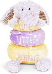 DEMDACO Cute Little Peanut Elephant Stackable Rings Plush