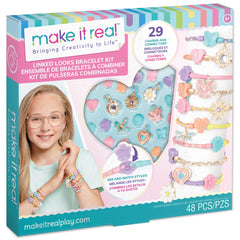 Make It Real Linked Looks 48pc DIY Bracelet & Charm Craft Kit