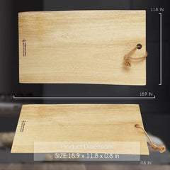 Talent Mango Wood Cutting Board with Live Edge, 15.6" x 9.8"