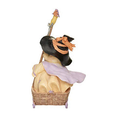 Roman Cherished Teddies, Diana in Wheel Basket Halloween Figure, 4.25" H, Resin and Wollastonite, Durable, Collectible Decoration, Decorative, Decor