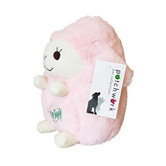 Patchwork Pet 11" Country Lamb Plush Dog Toy Pink
