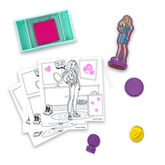 Barbie Boutique Stamp Set - Creative Stamps for Kids to Explore Imagination and Design, Kid-Friendly Stamp Kit for Arts and Crafts Fun, Featuring Fashionable Designs and More.