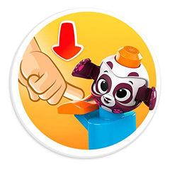 Mega Bloks Peek A Blocks Panda Slide with Big Building Blocks, Building Toys for Toddlers (14 Pieces)