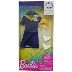Barbie Clothes: Outfit Inspired by Olympic Games Tokyo 2020 Doll, Dress with Visor and Sneakers, Gift for 3 to 8 Year Olds