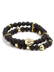 LaurDIY Black Gold Stretch Bracelet MINI DIY KIT, Multicolor