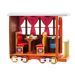 Mattel Spirit Untamed Lucky’s Train Home Playset, Train with Rolling Wheels Balcony, Dining Accessories, Lucky Doll (7-in), Spirit (Approx.8-in) & More, Great Gift for Ages 3 Years Old & Up