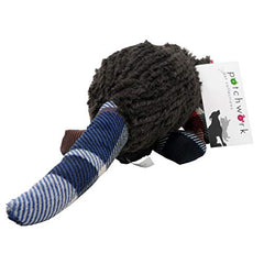 Patchwork Pet 10" Plaid Nose Warthog Plush Squeaker Dog Toy