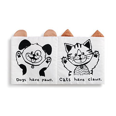 DEMDACO Cat and Dog Child's 18-36 Months Stretch Cotton Knee High Socks & Book Gift Set