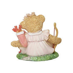 Roman Cherished Teddies, Betty, Valentine Figure, 3" H, Resin and Wollastonite, Durable, Collectible Decoration, Decorative Figurine, Home Decor