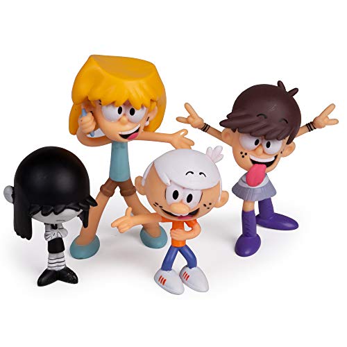 The Loud House Figure 4 Pack - Lincoln, Lori, Lucy, Luna - Action Figure Toys from The Nickelodeon TV Show - 3" Each - Ages 4+