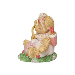 Roman Cherished Teddies, Betty, Valentine Figure, 3" H, Resin and Wollastonite, Durable, Collectible Decoration, Decorative Figurine, Home Decor