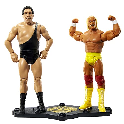 Mattel Hulk Hogan vs Andre The Giant Championship Showdown 2-Pack 6-inch Action Figures Friday Night Smackdown Battle Pack for Ages 6 Years Old & Up