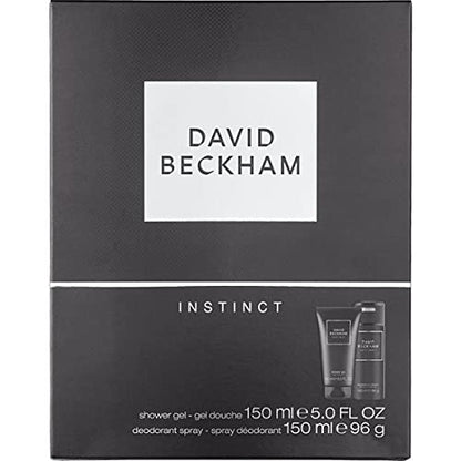 David Beckham Instinct Gift Set with Shower Gel 5 oz and Deodorant Spray 5.07 oz