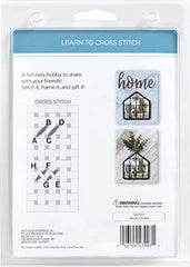 Bucilla 47907E My 1st Stitch Counted Cross Stitch Kit, 4", Greenhouse