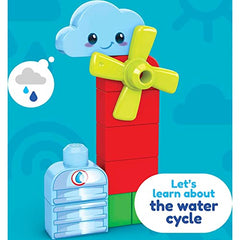 MEGA BLOKS Fisher Price Toddler Building Blocks, Green Town Sort & Recycle Squad with 51 Pieces, 3 Figures, Toy Gift Ideas for Kids