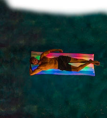 Rainbow Collection Illuminated LED Deluxe Pool Raft - 74 x 30 Inflatable Pool Float.