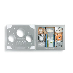 DEMDACO Noah's Ark Animals Child's 18-36 Months Stretch Cotton Knee High Socks Box Set of 3