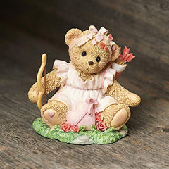 Roman Cherished Teddies, Betty, Valentine Figure, 3" H, Resin and Wollastonite, Durable, Collectible Decoration, Decorative Figurine, Home Decor