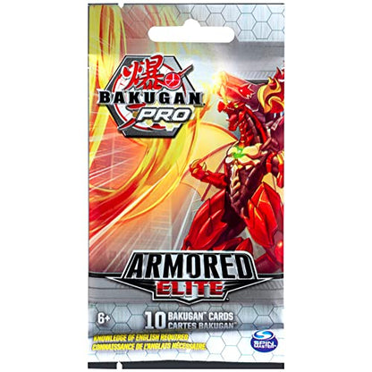 Bakugan Pro, Armored Elite Booster Pack with 10 Collectible Trading Cards, for Ages 6 and Up