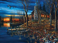 1000 Piece Puzzle for Adults Complete Serenity by Jim Hansel 27X20 KI Puzzles Camping Collection Jigsaw, (02135-SB)