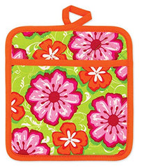 Brownlow Essentials Pot Holder Cutting Board and Measuring Spoons, Floral