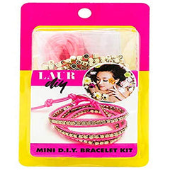 LaurDIY Pink Gold Wrap Cord Bracelet MINI DIY KIT, Multicolor