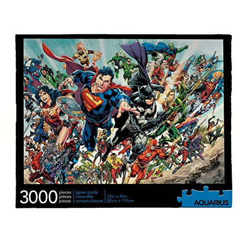 Aquarius DC Comics Puzzle Cast (3000 Piece Jigsaw Puzzle) - Officially Licensed DC Comics Merchandise & Collectibles - Glare Free - Precision Fit - 32 x 45 Inches
