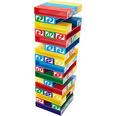 Mattel Games UNO StackoGame for Kids and Family with 45 Colored Stacking Blocks, Loading Tray and Instructions, Makes a Great Gift for 7 Year Olds and Up (43535)