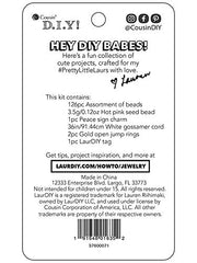 LaurDIY Pink Blue Peace Stretch Bracelet MINI DIY KIT, Multicolor