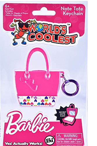 Worlds Coolest Note Tote Keychain Pink Includes Mini Mirror and Pencil and Paper! ( Secret Note Fun) Multipurpose Tote Bag