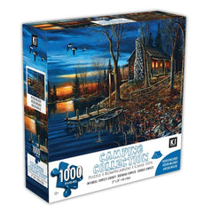 1000 Piece Puzzle for Adults Complete Serenity by Jim Hansel 27X20 KI Puzzles Camping Collection Jigsaw, (02135-SB)