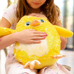 10" Gitzy Super Chubby Reversible Sequin Plush Easter Chicks