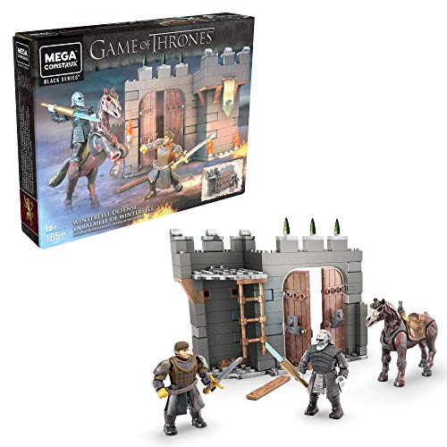 Mega Construx Game of Thrones Winterfell Defense Construction Set with character figures, Building Toys for Collectors (185 Pieces)