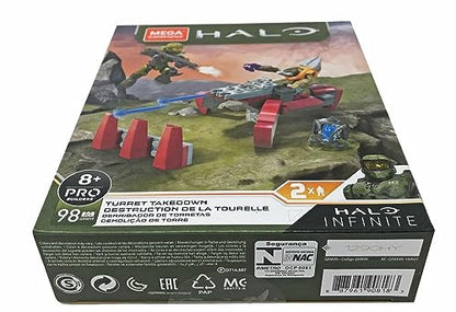 Mega Construx Halo Infinite Turret Takedown 2 Figures Pro Builder 98 Pieces
