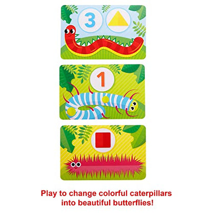 Mattel Games Patty-Pillar Fisher-Price Kids Pre-School Game, Colors, Shapes & Matching with Cards, Tokens & Caterpillar Spinner, 2 to 6 Players, Gift for Kids Ages 3 Years & Older