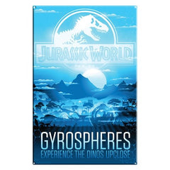 Factory Entertainment Jurassic World Gyrospheres Large Metal Sign