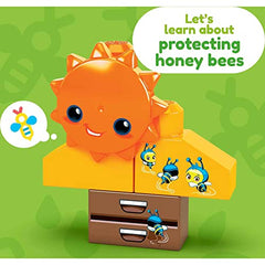 MEGA BLOKS Fisher Price Toddler Building Blocks, Green Town Sort & Recycle Squad with 51 Pieces, 3 Figures, Toy Gift Ideas for Kids