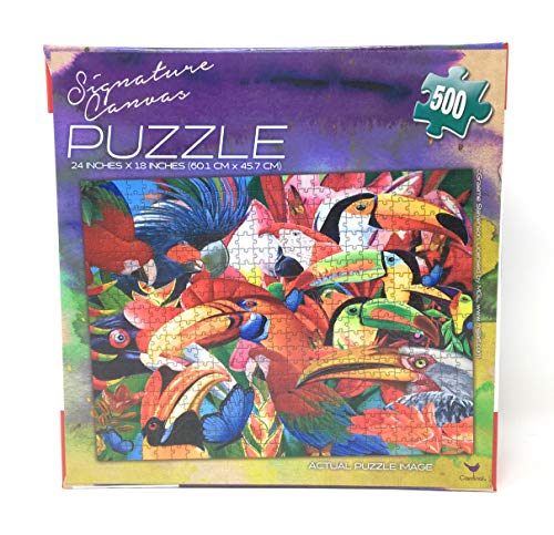 Jigsaw Puzzle Heads Up By Graeme Stevenson Tropical Birds Tucan Parrot Macaw 500 Piece