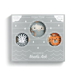 DEMDACO Noah's Ark Animals Child's 18-36 Months Stretch Cotton Knee High Socks Box Set of 3